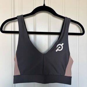 Peloton Charcoal and Blush Sports Bra